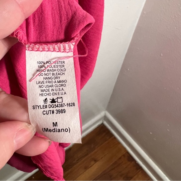 Ee:some One Shoulder Swing Dress Pink M - Picture 12 of 12